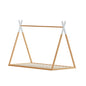 Artiss Bed Frame Wooden Kids House Single Frame Oak ENID - Cosy Abode