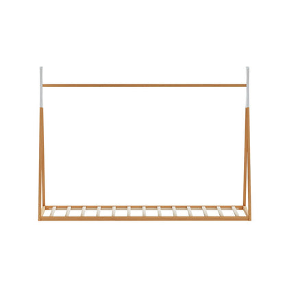 Artiss Bed Frame Wooden Kids House Single Frame Oak ENID - Cosy Abode