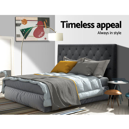 Artiss Bed Head Double Size Fabric - CAPPI Charcoal - Cosy Abode