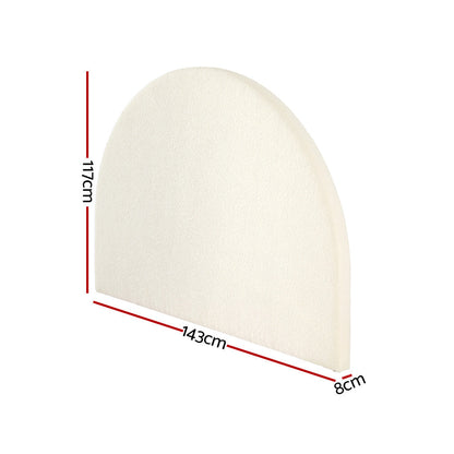 Artiss Bed Head Headboard Double Boucle - GREI White - Cosy Abode