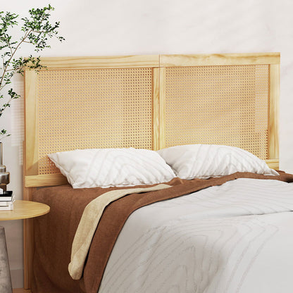 Artiss Bed Head Headboard Double Rattan - RIBO Pine - Cosy Abode
