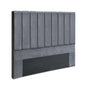 Artiss Bed Head Headboard Double Velvet - VELA Grey - Cosy Abode