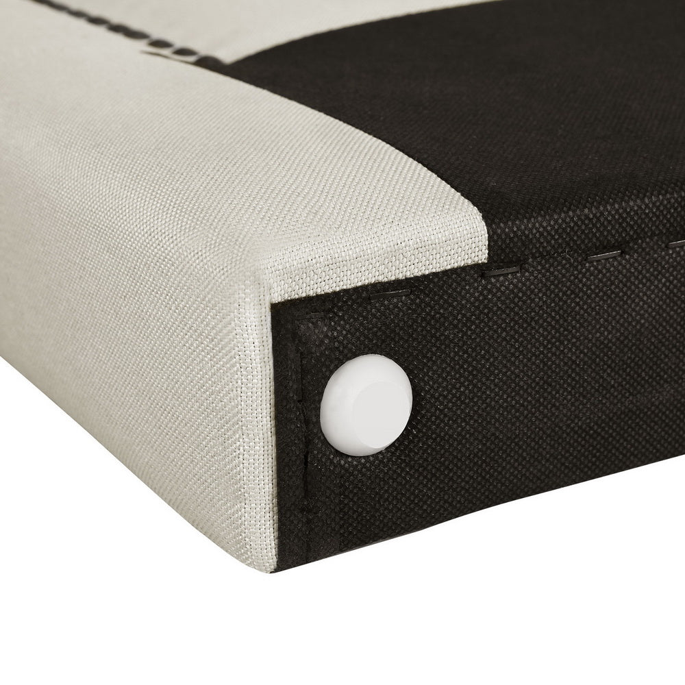 Artiss Bed Head Headboard King Fabric - RIVE Beige White - Cosy Abode