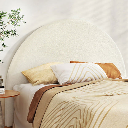 Artiss Bed Head Headboard Queen Boucle - GREI White - Cosy Abode