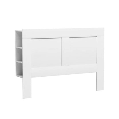 Artiss Bed Head Headboard Queen with Shelves - CABI White - Cosy Abode