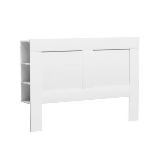 Artiss Bed Head Headboard Queen with Shelves - CABI White - Cosy Abode
