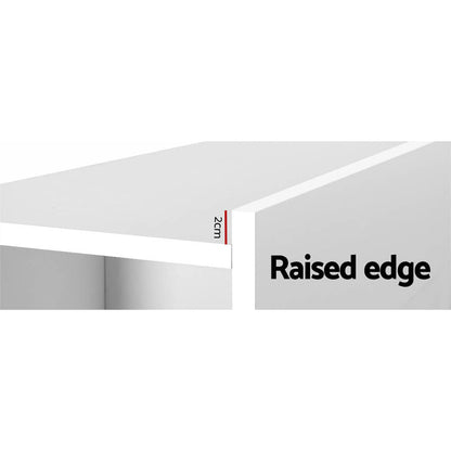 Artiss Bed Head Headboard Queen with Shelves - CABI White - Cosy Abode