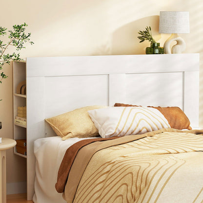 Artiss Bed Head Headboard Queen with Shelves - CABI White - Cosy Abode