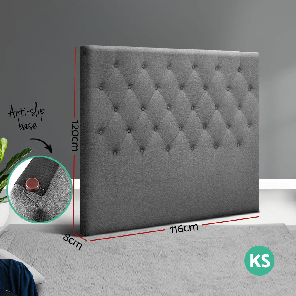 Artiss Bed Head King Single Size Fabric - CAPPI Grey - Cosy Abode