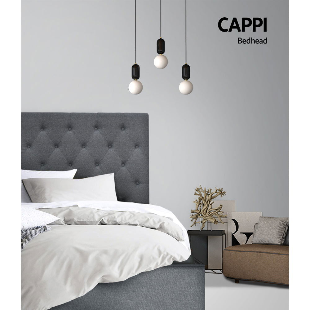 Artiss Bed Head King Single Size Fabric - CAPPI Grey - Cosy Abode
