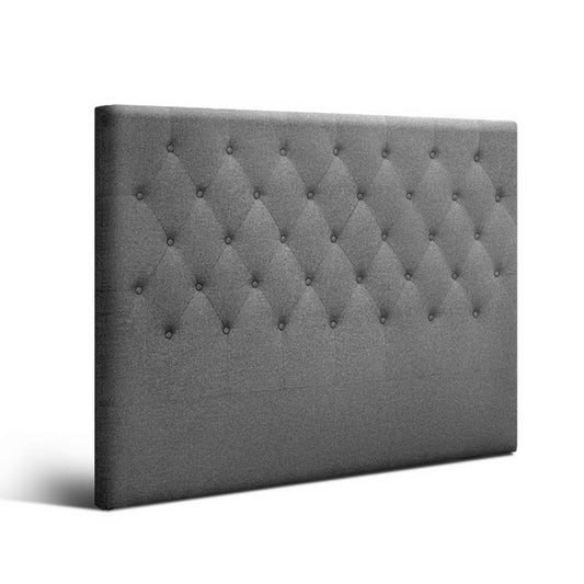 Artiss Bed Head Queen Size Fabric - CAPPI Grey - Cosy Abode