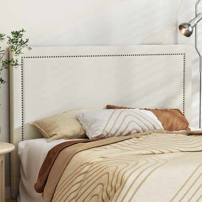 Artiss Bed Head Queen Size Fabric - RIVE Beige - Cosy Abode