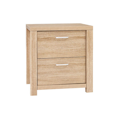 Artiss Bedside Table 2 Drawers - MAXI Pine - Cosy Abode