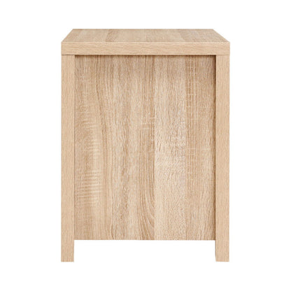 Artiss Bedside Table 2 Drawers - MAXI Pine - Cosy Abode