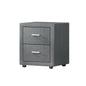 Artiss Bedside Table 2 Drawers Fabric - CADEN Grey - Cosy Abode