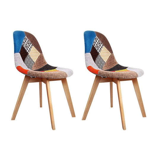 Artiss Dining Chairs Set of 2 Fabric Retro Replica DSW - Cosy Abode