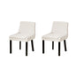 Artiss Dining Chairs Set of 2 Corduroy Wooden Beige - Cosy Abode