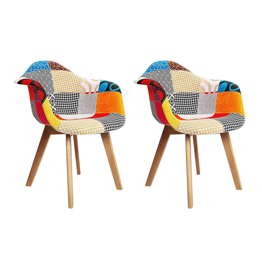 Artiss Dining Chairs Set of 2 Fabric Retro Replica DSW - Cosy Abode