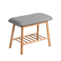 Artiss Shoe Rack Shoe Bench Fabric Seat 2 Pairs - Cosy Abode
