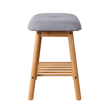 Artiss Shoe Rack Shoe Bench Fabric Seat 2 Pairs - Cosy Abode