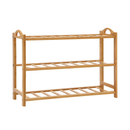 Artiss Shoe Rack Bamboo Shoe Storage 3-tier 9 Pairs - Cosy Abode