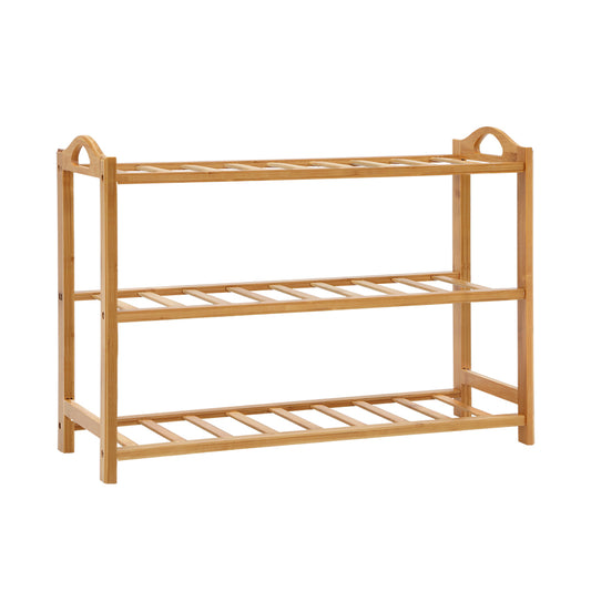 Artiss Shoe Rack Bamboo Shoe Storage 3-tier 9 Pairs - Cosy Abode