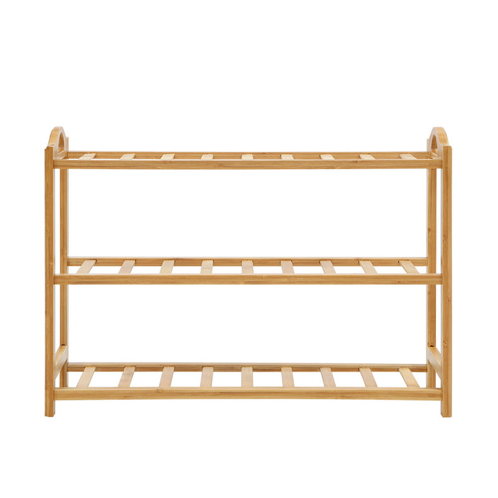 Artiss Shoe Rack Bamboo Shoe Storage 3-tier 9 Pairs - Cosy Abode