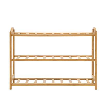 Artiss Shoe Rack Bamboo Shoe Storage 3-tier 9 Pairs - Cosy Abode