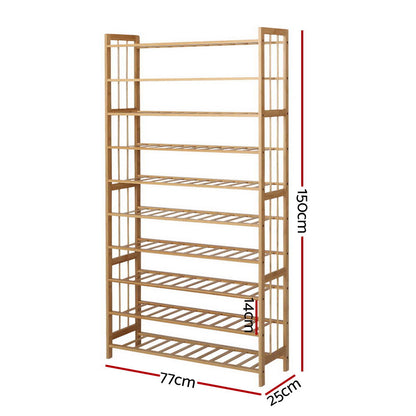 Artiss Shoe Rack Bamboo Shoe Storage 10-tier 50 Pairs - Cosy Abode