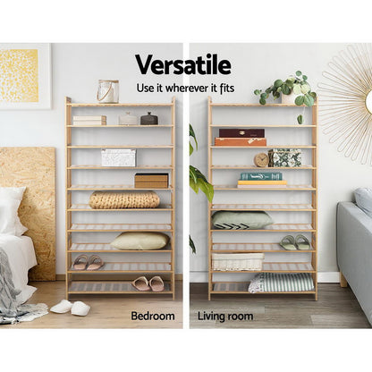 Artiss Shoe Rack Bamboo Shoe Storage 10-tier 50 Pairs - Cosy Abode