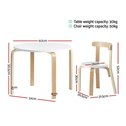 Keezi 3PCS Kids Table and Chairs Set Activity Toy Play Desk - Cosy Abode