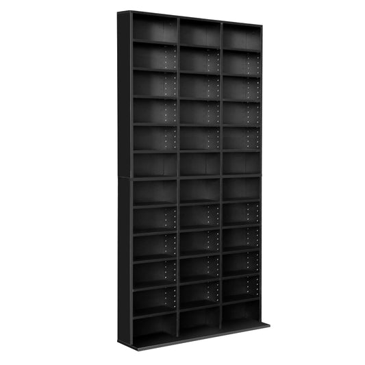 Artiss Bookshelf CD Storage Rack - BERT Black - Cosy Abode