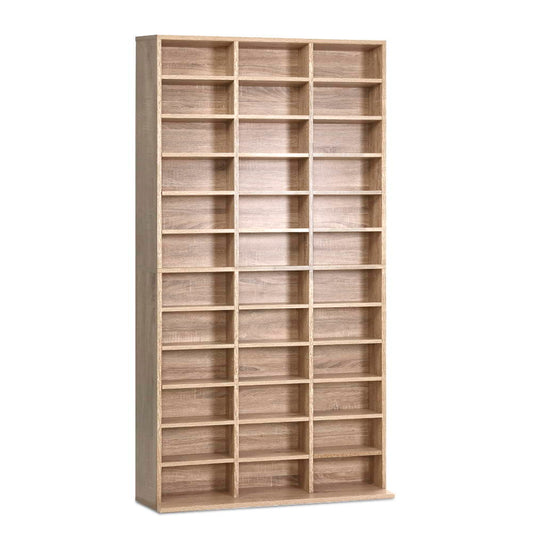 Artiss Bookshelf CD Storage Rack - BERT Oak - Cosy Abode