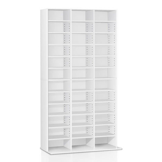 Artiss Bookshelf CD Storage Rack - BERT White - Cosy Abode