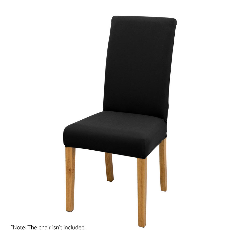 Artiss Dining Chair Covers 4x Slipcovers Spandex Stretch Banquet Wedding Black - Cosy Abode