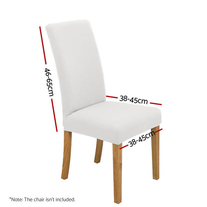 Artiss Dining Chair Covers 4x Slipcovers Spandex Stretch Banquet Wedding White - Cosy Abode