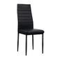 Artiss Dining Chairs Set of 4 Leather Channel Tufted Black - Cosy Abode