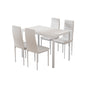 Artiss Dining Chairs and Table Dining Set 4 Chair Set Of 5 White - Cosy Abode