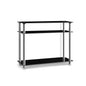 Artiss Console Table Tempered Glass Black - Cosy Abode