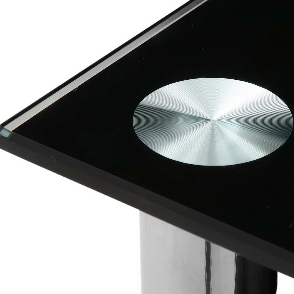 Artiss Console Table Tempered Glass Black - Cosy Abode