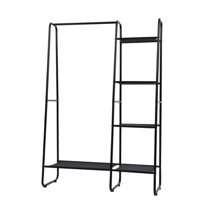 Artiss Clothes Rack Coat Stand 150cm Hanger Closet Black - Cosy Abode