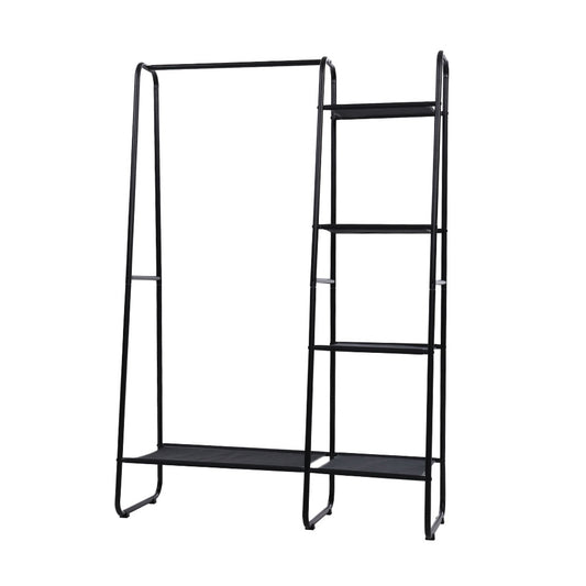 Artiss Clothes Rack Coat Stand 150cm Hanger Closet Black - Cosy Abode