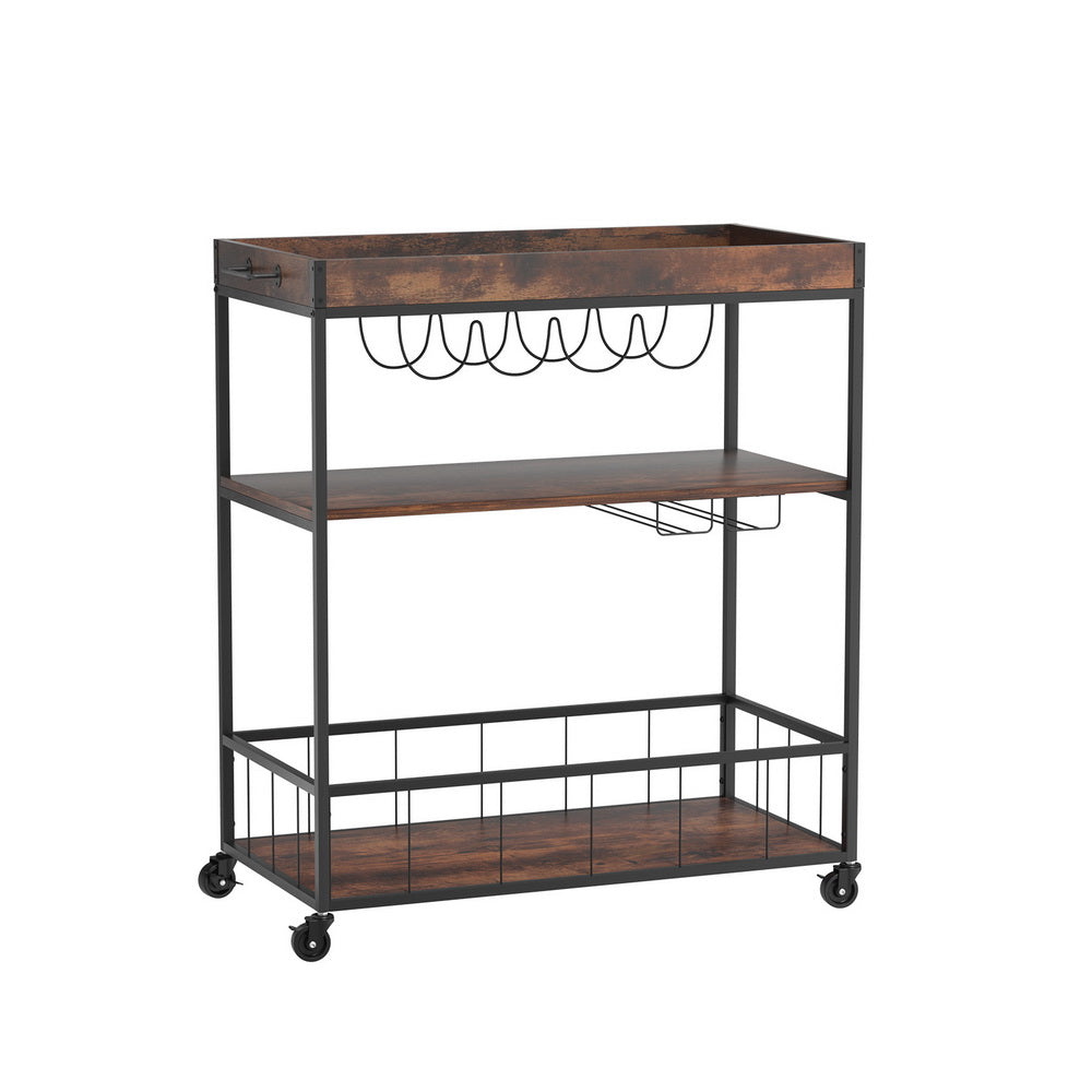 Artiss Kitchen Island Rolling Serving Cart - Cosy Abode