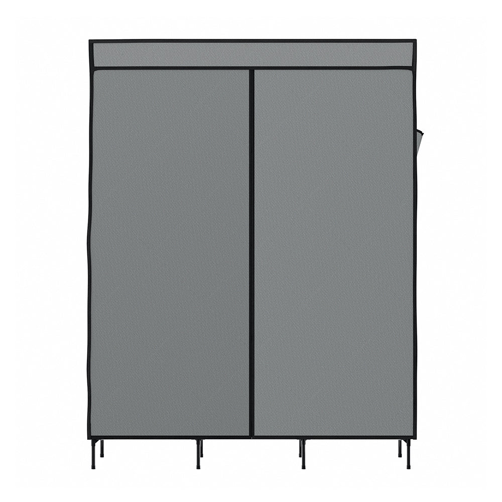 Artiss Large Portable Clothes Closet Wardrobe with Shelf Grey - Cosy Abode