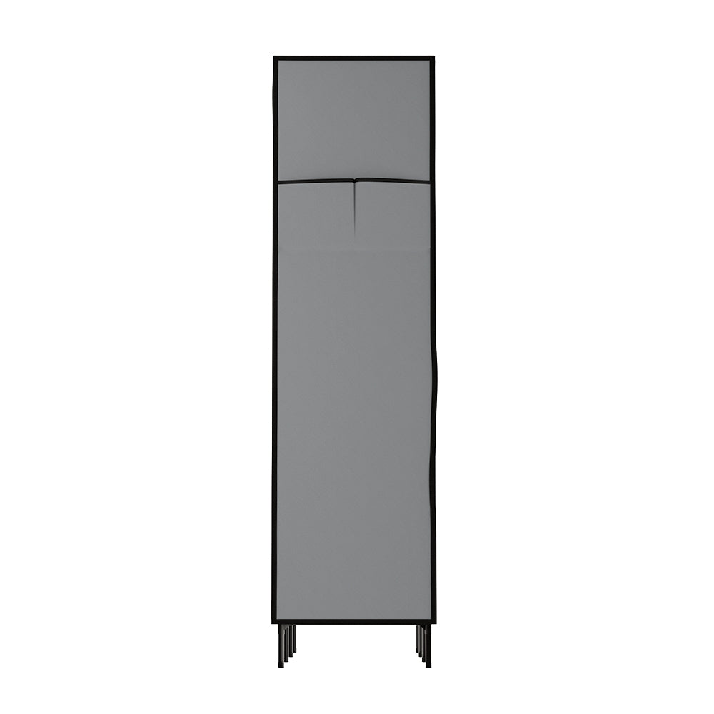 Artiss Large Portable Clothes Closet Wardrobe with Shelf Grey - Cosy Abode