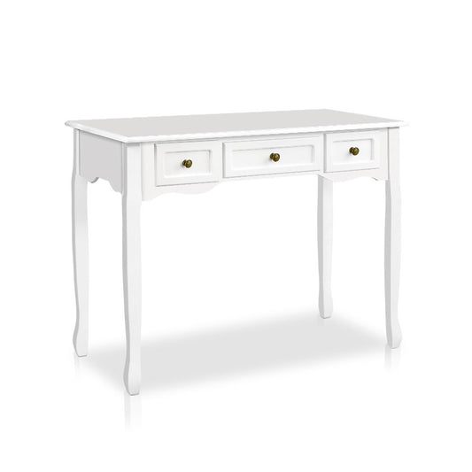 Artiss Console Table 3 Drawers White Hamptons - Cosy Abode