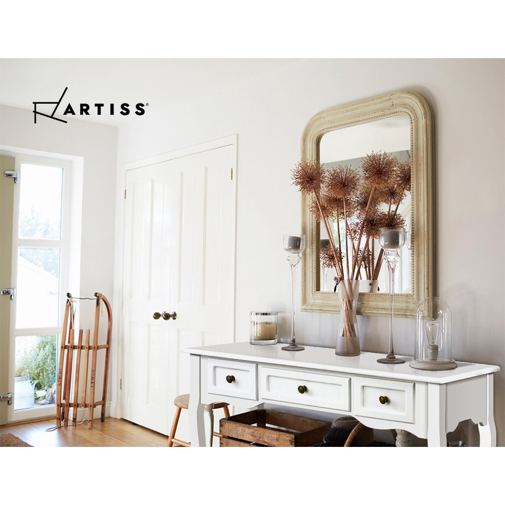 Artiss Console Table 3 Drawers White Hamptons - Cosy Abode