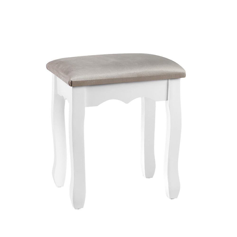 Artiss Dressing Table Stool Velvet Grey - Cosy Abode
