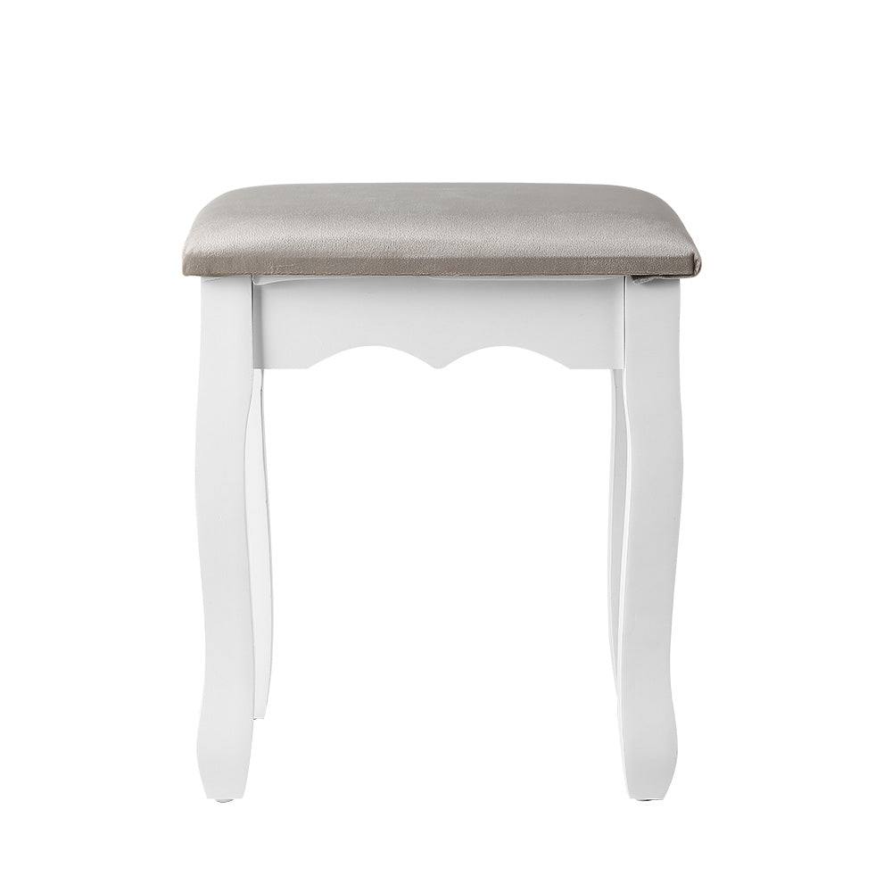 Artiss Dressing Table Stool Velvet Grey - Cosy Abode