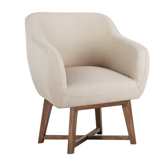 Artiss Fabric Tub Lounge Armchair - Beige - Cosy Abode